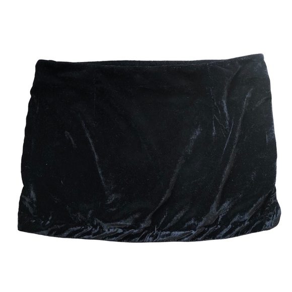 Free People Annalise Velvet Mini Skirt || Black - Picture 7 of 8